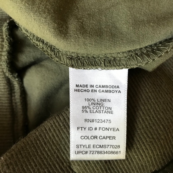 Company Ellen Tracy Linen Small Green Skort - Picture 7 of 7